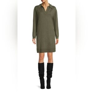 NWT Green Sweater Dress Women's size XL (16-18) Beach Lunch Lounge